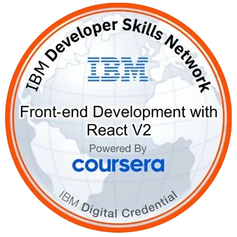 Développement Front-end avec React certificate logo