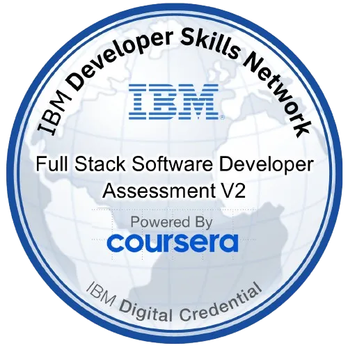 Évaluation Développeur Full Stack V2 certificate logo